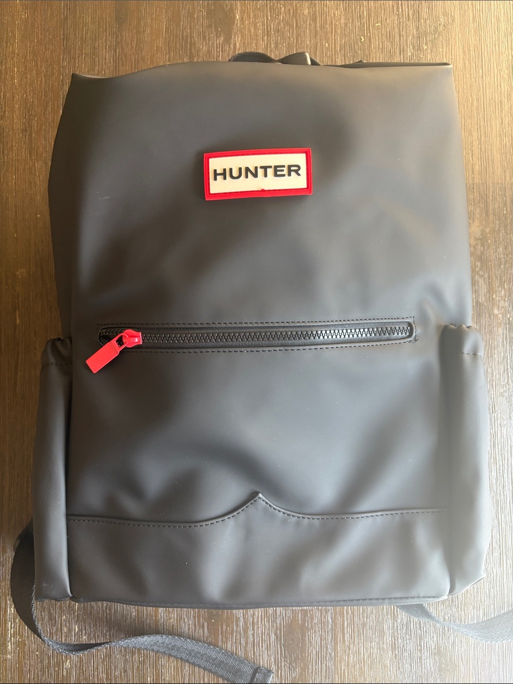 NWT Hunter Black Backpack with Red Accents